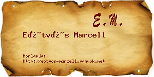 Eötvös Marcell névjegykártya